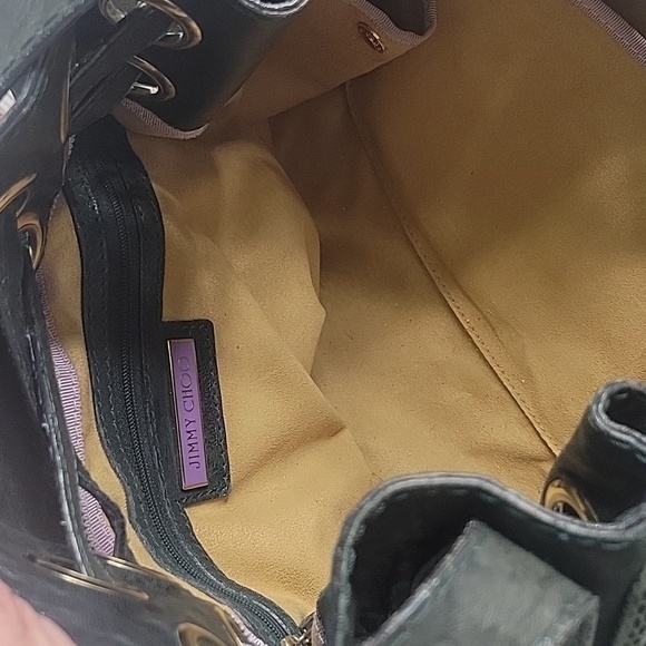 JIMMY CHOO Ramona Large Green Leather Bag - Picture 13 of 15